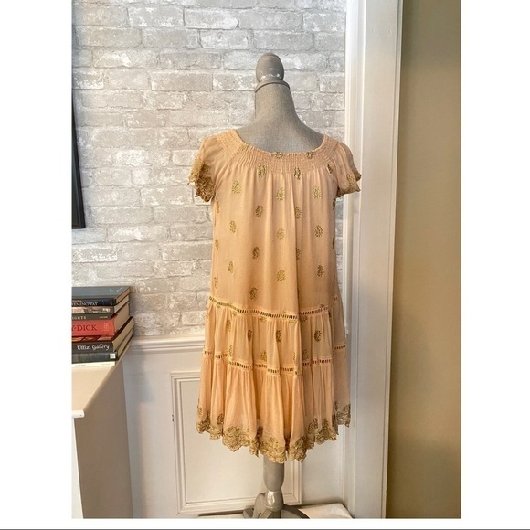 Muche & Muchette Mini Dress/ Blouse, RUFFLE BLUSH DRESS 0582 - Picture 3 of 5